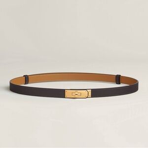 Brand new macassar Kelly belt gold hardware chocolate dark
Brown
